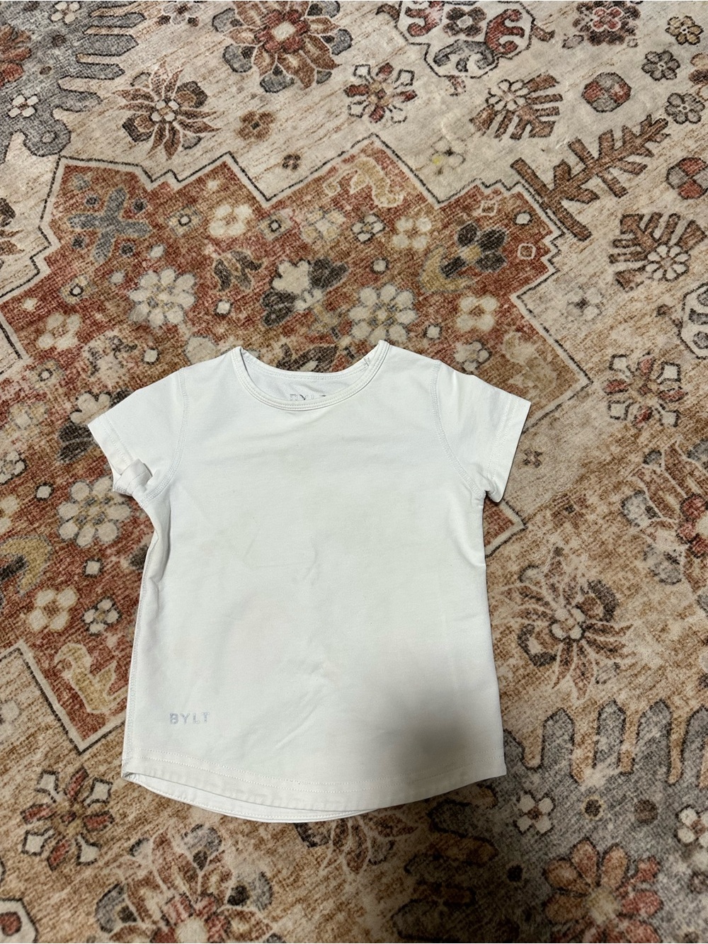 BYLT Basics Kids White Short Sleeve Crew Tee